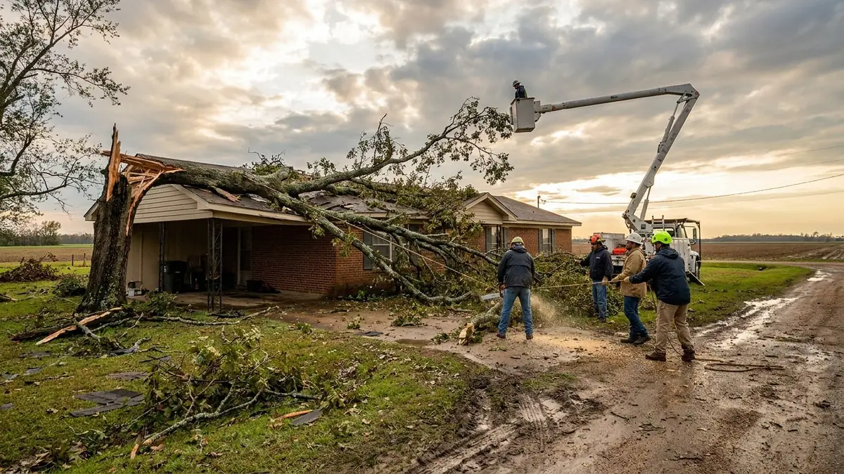 Ice storm limb damage Wilkes-Barre Pennsylvania Luzerne County silver maple roof hazard tree service Dave
