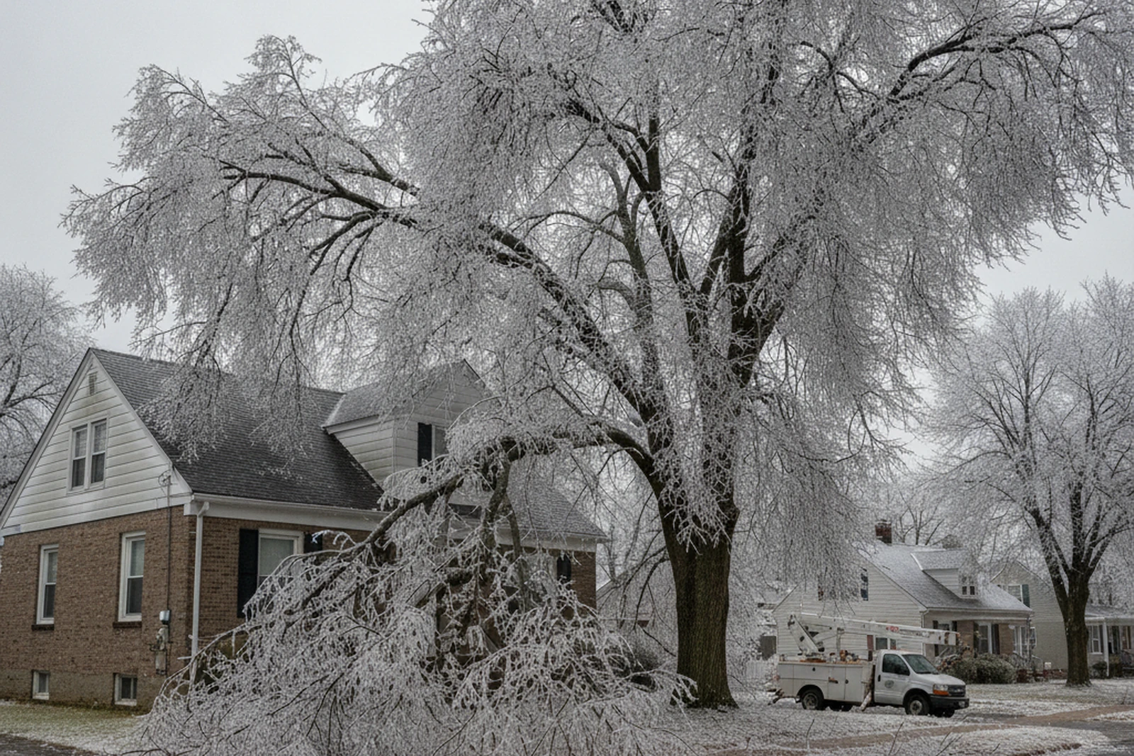 Ice storm limb loading maple oak Wilkes-Barre Pennsylvania Luzerne County Wyoming Valley winter hazard roofline risk Dave